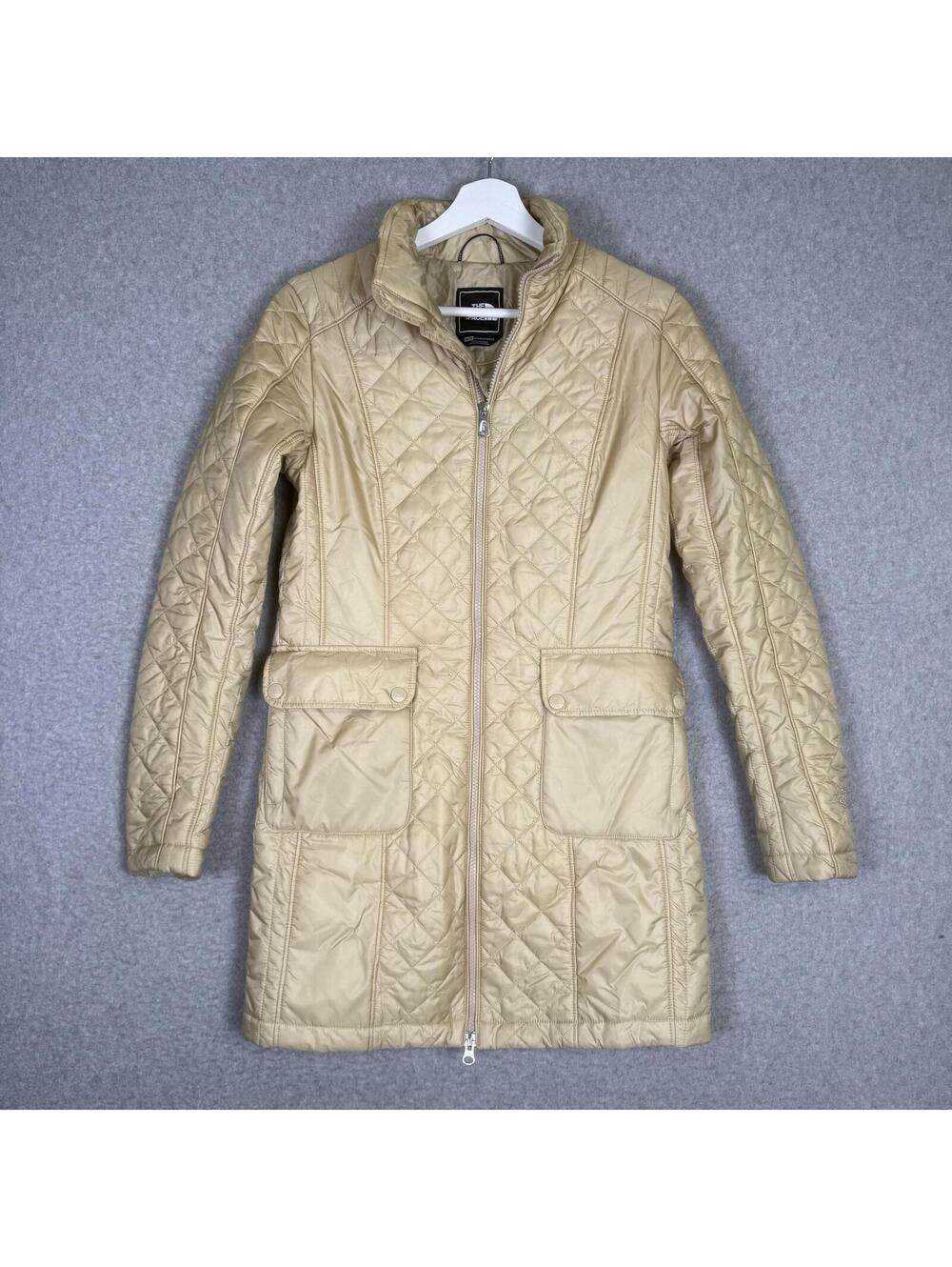 The North Face Jacket Womens XS Beige Ruka Parka Quilted Puffer Full Zip Pockets
